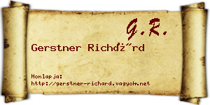 Gerstner Richárd névjegykártya