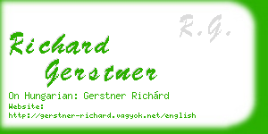 richard gerstner business card