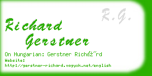 richard gerstner business card